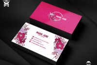Florist Business Card Psddaddy Intended For Photoshop Business Card Template With Bleed