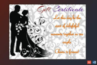 For Bride And Groom Gift Certificate Template Gct Inside Printable Wedding Gift Certificate Template