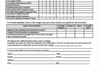 Free 10 Sample Presentation Evaluation Forms In Pdf Within Presentation Evaluation Template
