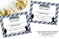 Free 10 Simple Baseball Award Certificate Examples Regarding Baseball Award Certificate Template