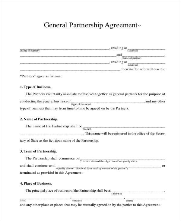 Free 11 Partnership Agreement Forms In Pdf Ms Word Pertaining To Business Partnership Agreement Template Pdf