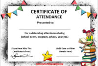 Free 11 Perfect Attendance Certificate Templates With Regard To Amazing Perfect Attendance Certificate Template Free