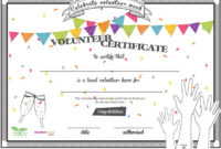 Free 11 Sample Volunteer Certificate Templates In Pdf Intended For Amazing Community Service Certificate Template Free Ideas