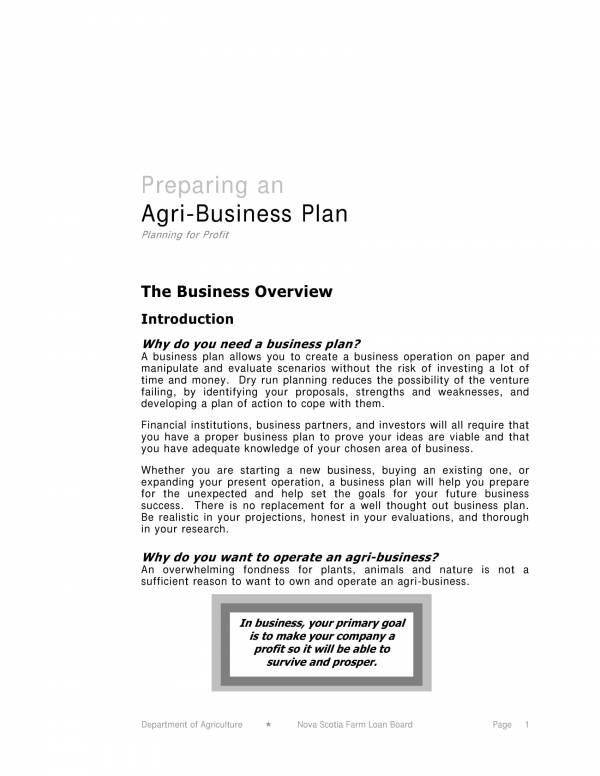Free 13 Farm Business Plan Templates In Pdf Ms Word For Free Agriculture Business Plan Template
