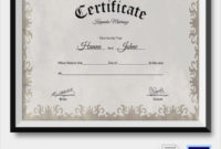 Free 16 Marriage Certificate Templates In Word Psd Within Free Free Wedding Gift Certificate Template Word 7 Ideas