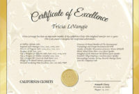 Free 17 Certificate Of Excellence Templates In Ai With Certificate Of Academic Excellence Award