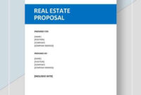 Free 19 Sample Real Estate Proposal Templates In Google With Proposal Template Google Docs