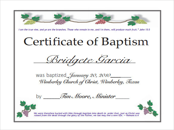 Free 20 Baptism Certificate Samples In Psd Pages Ms Throughout Baby Christening Certificate Template