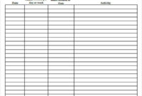 Free 22 Time Log Templates In Pdf Throughout Time Management Log Template