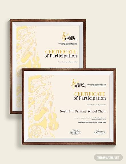 Free 25 Sample Participation Certificates In Ai With Pages Certificate Templates