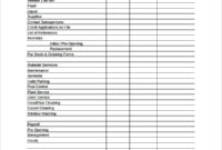 Free 25 Sample Restaurant Checklist Templates In Excel Intended For Restaurant Manager Log Book Template