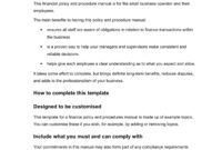 Free 28 Policy Examples In Doc Examples Regarding Small Business Operations Manual Template