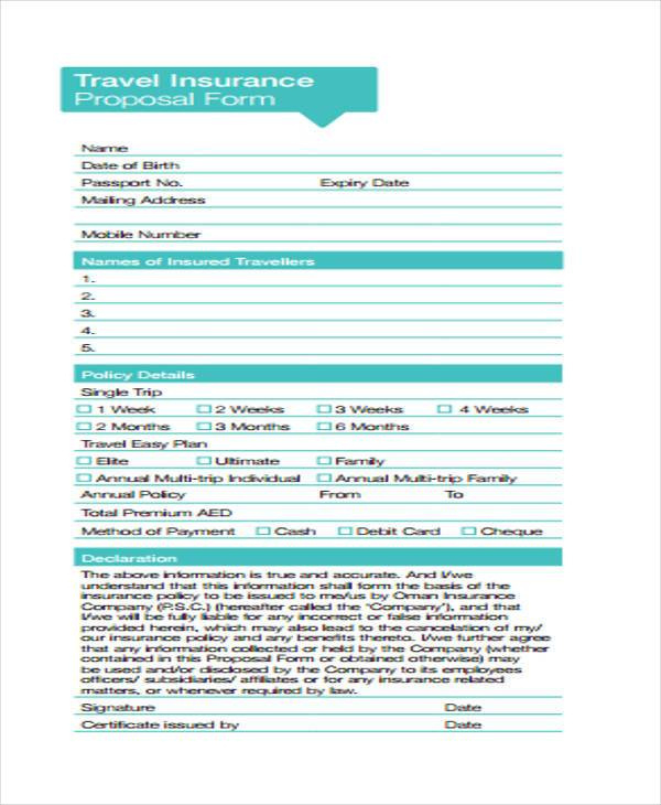 Free 35 Sample Free Proposal Forms In Pdf Word Within Free Travel Proposal Template