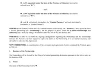 Free 4 Limited Partnership Agreement Long Forms In Pdf With Regard To Template For Business Partnership Agreement