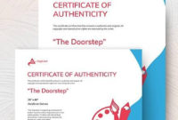 Free 45 Sample Certificate Of Authenticity Templates In Throughout Certificate Of Authenticity Template