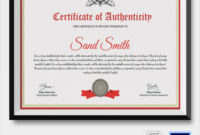 Free 45 Sample Certificate Of Authenticity Templates In With Regard To Certificate Of Authenticity Templates