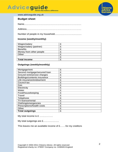 Free 5 Rental Budget Examples Templates Download Now Intended For Cost Of Living Budget Template