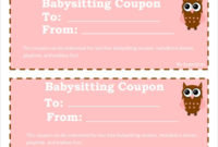 Free 6 Babysitting Coupon Templates In Psd Ai Indesign With Free Babysitting Certificate Template 8 Ideas