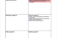 Free 7 Sample Weekly Agenda Templates In Pdf Ms Word Inside Weekly One On One Meeting Agenda Template
