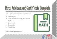 Free 9 Outstanding Math Achievement Certificate Template With Regard To Math Certificate Template