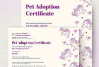 Free Adoption Certificate Template Word Psd Indesign With Printable Pet Adoption Certificate Template Free 23 Designs