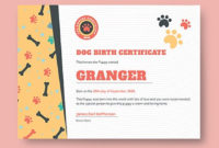 Free Animal Birth Certificate Template Download 232 With Printable Pet Birth Certificate Templates Fillable
