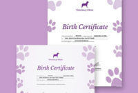 Free Animal Birth Certificate Template Download 435 With Regard To Dog Birth Certificate Template Editable
