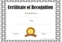 Free Certificate Of Recognition Template Customize Online Within Amazing Printable Certificate Of Recognition Templates Free
