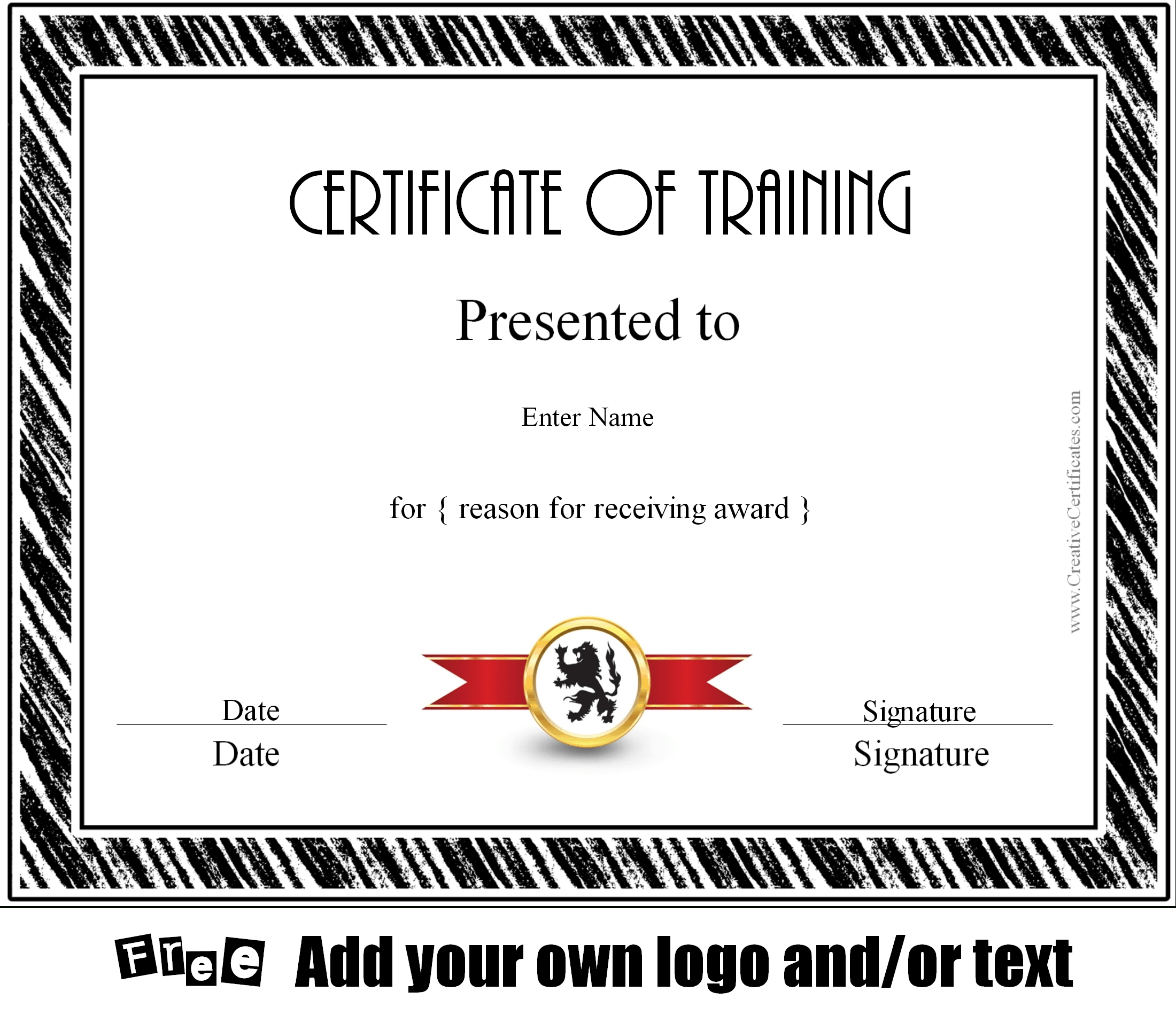 Free Certificate Of Training Template Customizable With Regard To Workshop Certificate Template