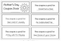 Free Coupon Book For Mom Customize Online Print At Home For Free Mothers Day Gift Certificate Templates