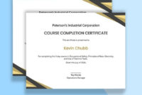 Free Course Completion Certificate Templates Pdf Word For Printable Certificate Template For Pages