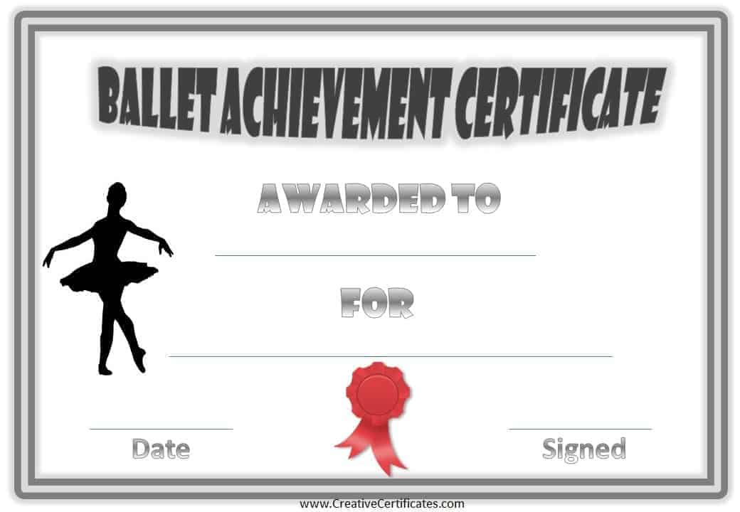 Free Dance Certificate Template Customizable And Printable For Dance Award Certificate Template