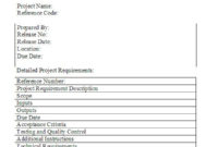 Free Downloadable Project Requirements Specifications In Business Requirement Specification Document Template