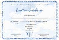 Free Editable Baptism Certificate Template Of Free For Baby Christening Certificate Template