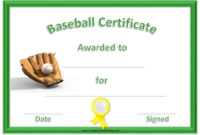 Free Editable Baseball Certificates Customize Online Within 10 Free Printable Softball Certificate Templates