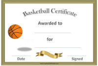 Free Editable Basketball Certificates Customize Online Intended For Netball Achievement Certificate Editable Templates
