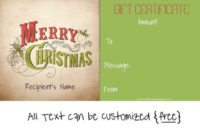 Free Editable Christmas Gift Certificate Template 23 Designs Pertaining To Homemade Christmas Gift Certificates Templates