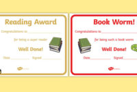 Free Editable Reading Award Certificates Teacher Made In Best Physical Education Certificate Template Editable