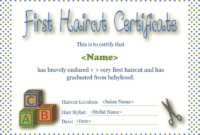Free First Haircut Certificate Pdf 2804Kb 1 Pages For First Haircut Certificate