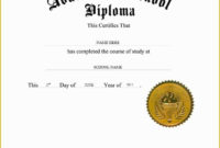 Free Ged Template Download Of 30 Real Fake Diploma Within Fake Diploma Certificate Template