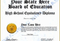 Free Ged Template Download Of Ged Certificate Template For Amazing Ged Certificate Template Download