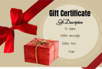 Free Gift Certificate Template 50 Designs Customize Regarding Present Certificate Templates