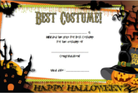 Free Halloween Certificate Template 13 Gift Costume Award Inside Halloween Gift Certificate Template Free