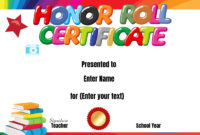 Free Honor Roll Certificate Templates Customize Online With Editable Honor Roll Certificate Templates
