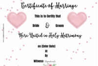 Free Marriage Certificate Template Customize Online Then Regarding Printable Certificate Of Marriage Template