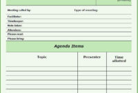 Free Meeting Agenda Template Word Excelonist Within Agendas For Meetings Templates Free