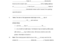 Free Parking Space Rental Lease Agreement Template Pdf Intended For Self Storage Business Plan Template