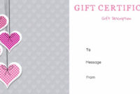Free Printable Anniversary Gift Vouchers Customize Online In Best Valentine Gift Certificate Template