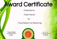 Free Printable Basketball Certificates Edit Online And Inside Awesome Basketball Participation Certificate Template