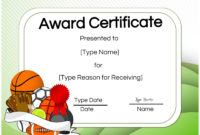 Free Printable Basketball Certificates Edit Online And Intended For Amazing Editable Baseball Award Certificates